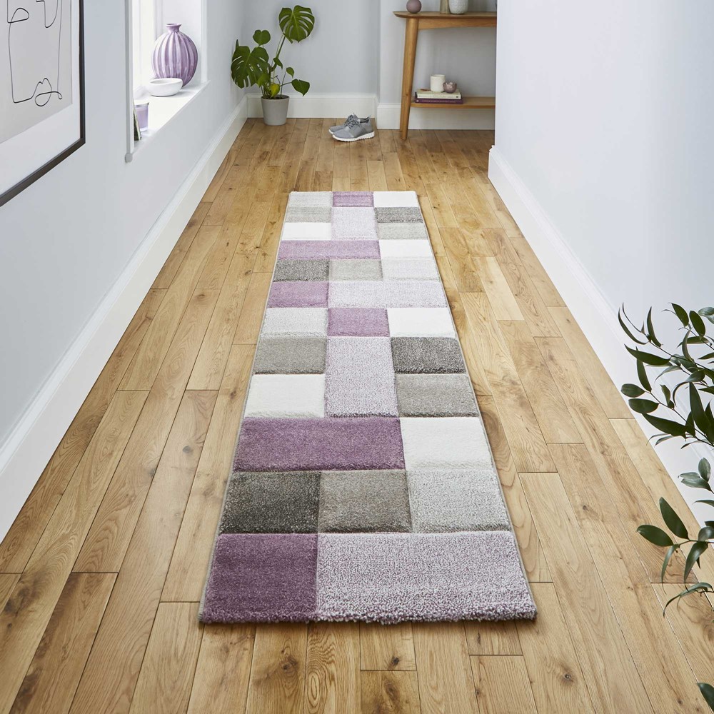 Brooklyn Hallway Runners 646 in Beige and Purple